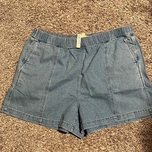 NWT Madewell Easy Pull On Denim Shorts